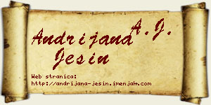 Andrijana Ješin vizit kartica
